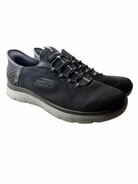 Skechers Hands Free Slip-Ins Wide Fit Mens 13 Black Walking Shoes Memory Foam